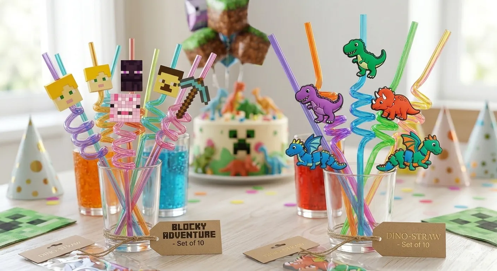 Party straws and candy cards