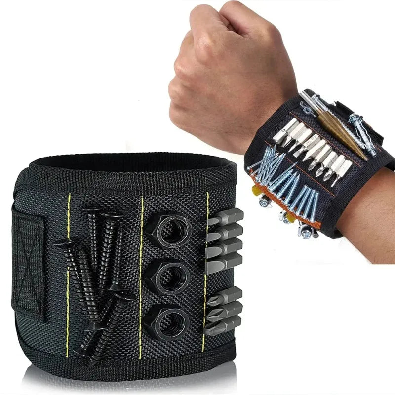 Leistungsstarkes magnetisches Werkzeug Magnetarmband – wird zur Befestigung von Schrauben, Nägeln, Bohrern und starken magnetischen Werkzeugkastenteilen verwendet