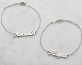 Personalized Sterling silver name bracelet.