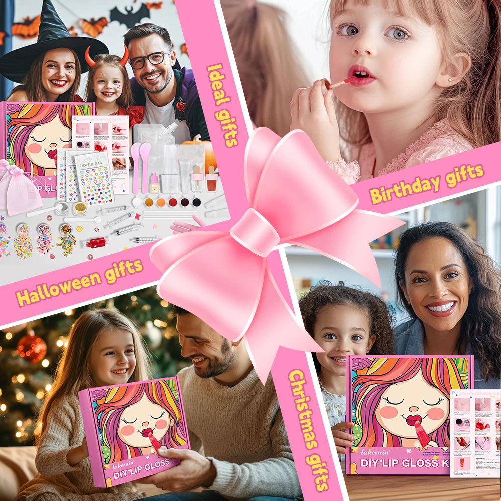 Lip Gloss Base Set for Kids Gifts Lip Gloss Making Kit Diy Lip Gloss Kit Moisturizing Nourish Lip Gloss Pack Set Cosmetics
