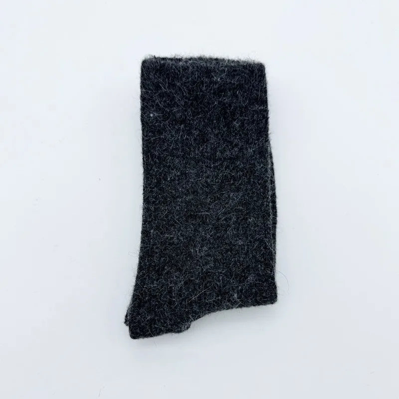 Autumn Winter Women's Candy Color High Content Wool Socks Ladies Soft Warm Wool Terry Socks Basic Sox Hose