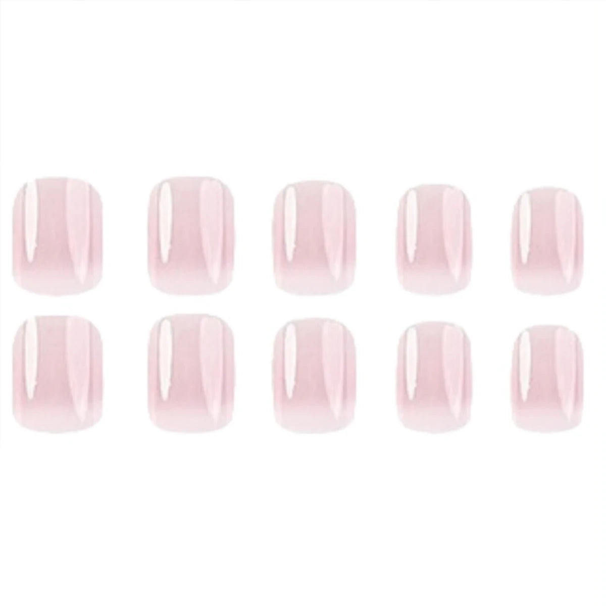 24 pieces of new French-style press-on nails (fashionable fake nail stickers), paired with 1 piece of jelly glue and 1 nail file