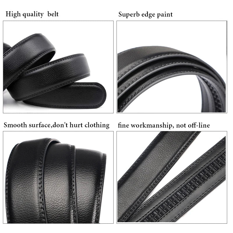Fashion business men's belts, authentic luxury brand belts, metal buckles, high-quality soft belts