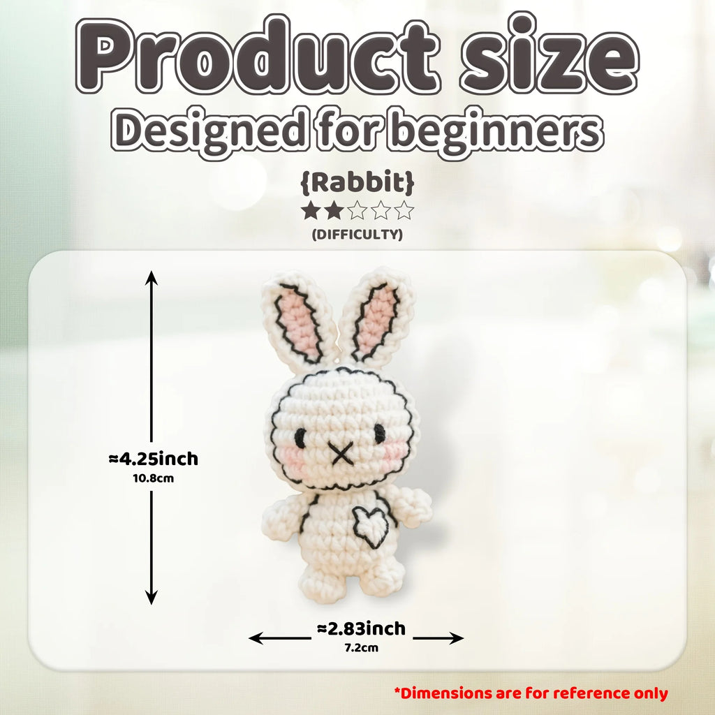 1pc DIY Delightful Animal Crochet Animal Kit - Easy-to-Follow Instructions, Enough Yarn, Hook