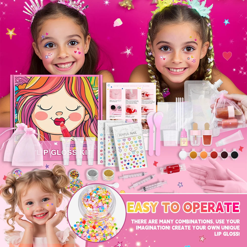Lip Gloss Base Set for Kids Gifts Lip Gloss Making Kit Diy Lip Gloss Kit Moisturizing Nourish Lip Gloss Pack Set Cosmetics