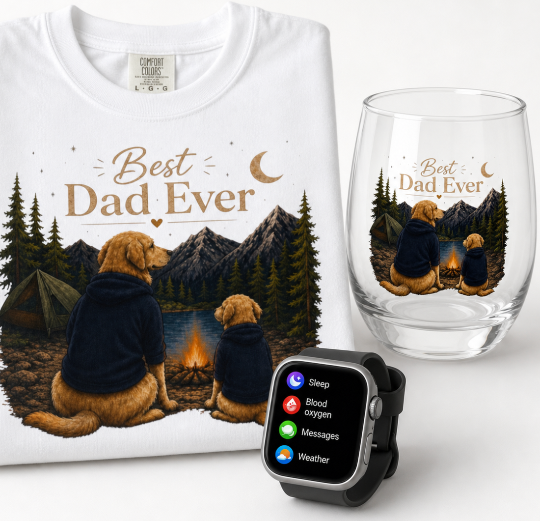 Dad glass, shirt, watch and card gift box