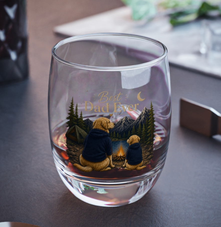 Dad glass, shirt,  and card gift box