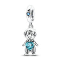 Original 925 Sterling Silver Bead Charms Girl Boy Pendant Fit Original Bracelet Necklace For Women DIY Accessories Jewelry Gift