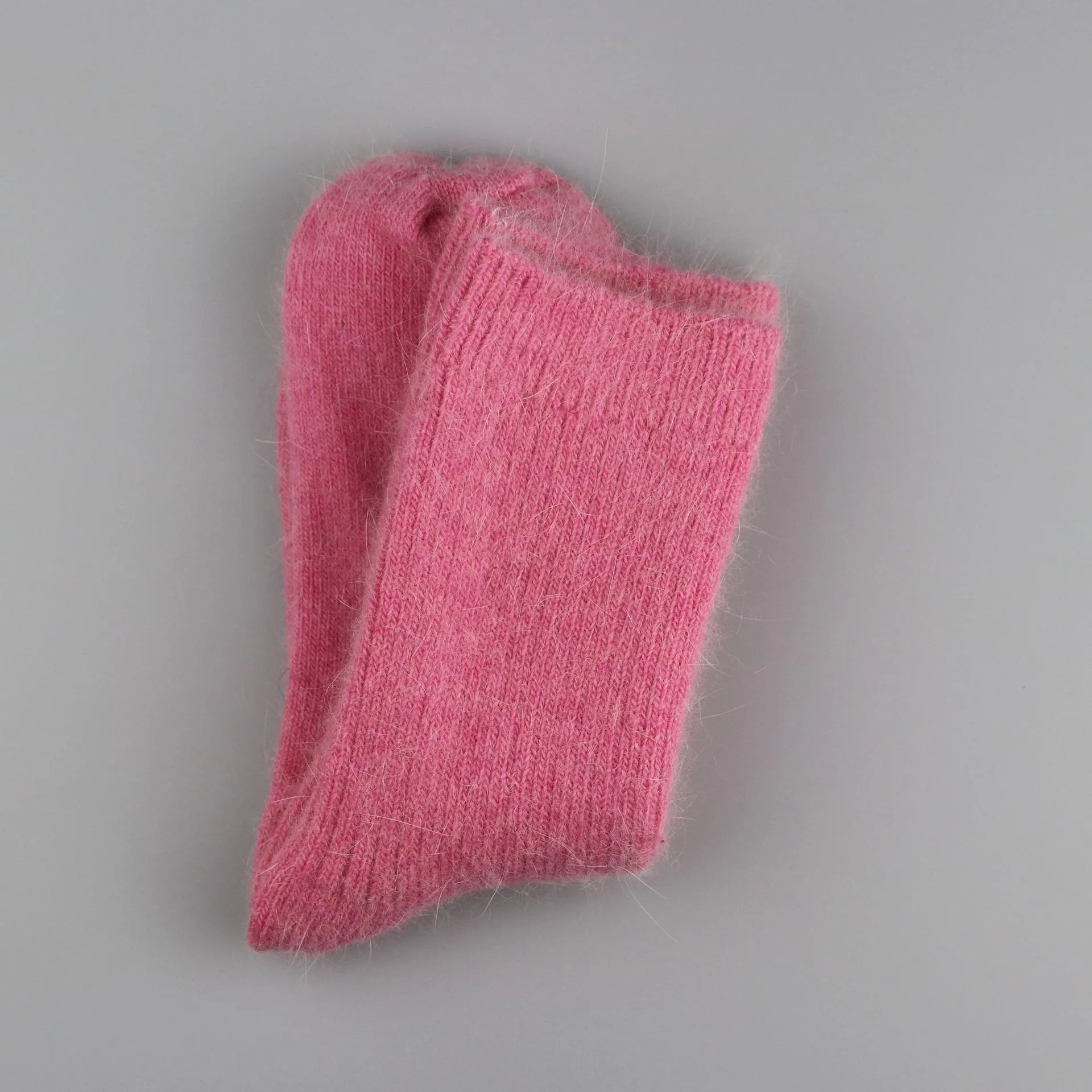 Autumn Winter Women's Candy Color High Content Wool Socks Ladies Soft Warm Wool Terry Socks Basic Sox Hose