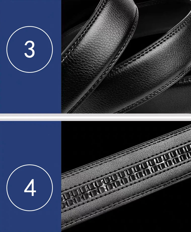 Fashion business men's belts, authentic luxury brand belts, metal buckles, high-quality soft belts