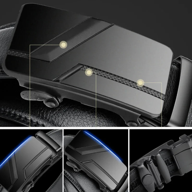 Fashion business men's belts, authentic luxury brand belts, metal buckles, high-quality soft belts