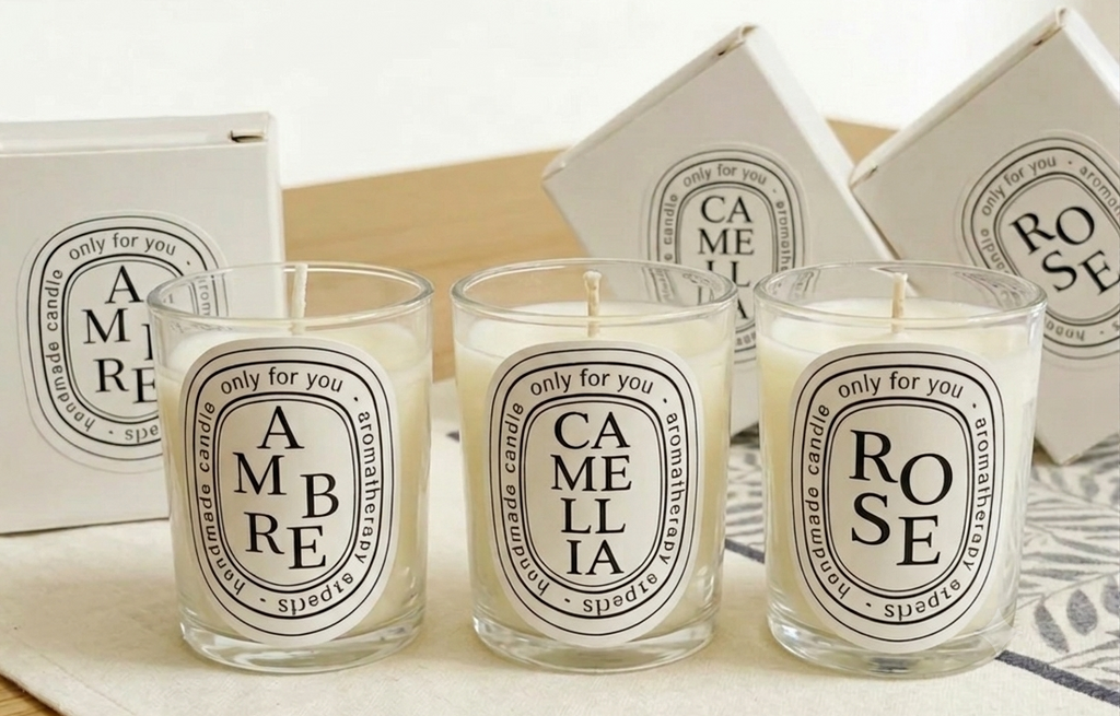 New Fragrance Scented Candle Romantic Gift Transparent Jar Aromatic Candles Light for Wedding Guest