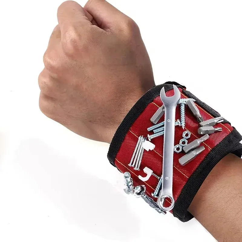 Leistungsstarkes magnetisches Werkzeug Magnetarmband – wird zur Befestigung von Schrauben, Nägeln, Bohrern und starken magnetischen Werkzeugkastenteilen verwendet